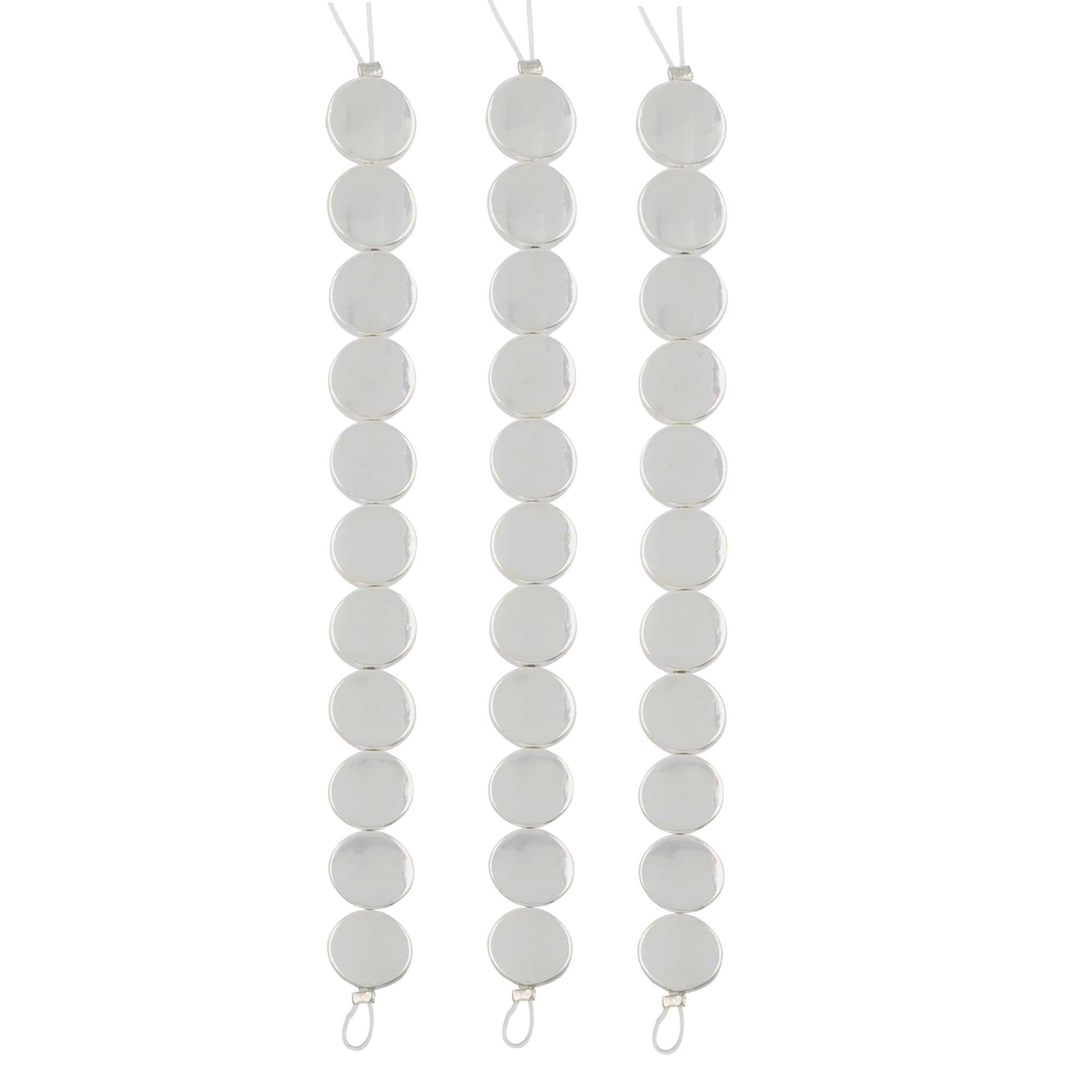 Silver Metal Coin Beads, 11mm by Bead Landing™